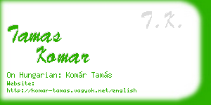 tamas komar business card